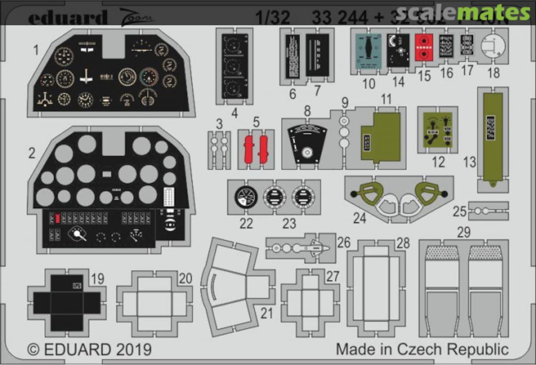 Boxart P-40N TRUMPETER 33244 Eduard