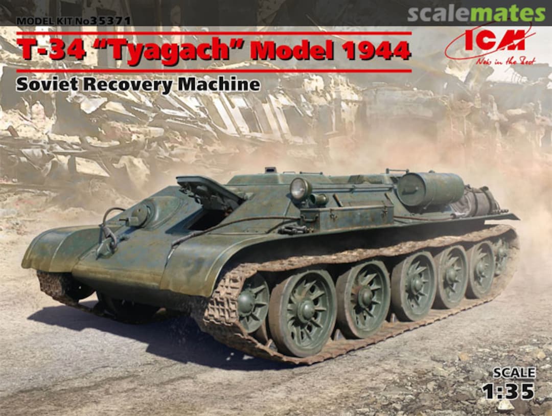 Boxart T-34 “Tyagach” Model 1944 35371 ICM