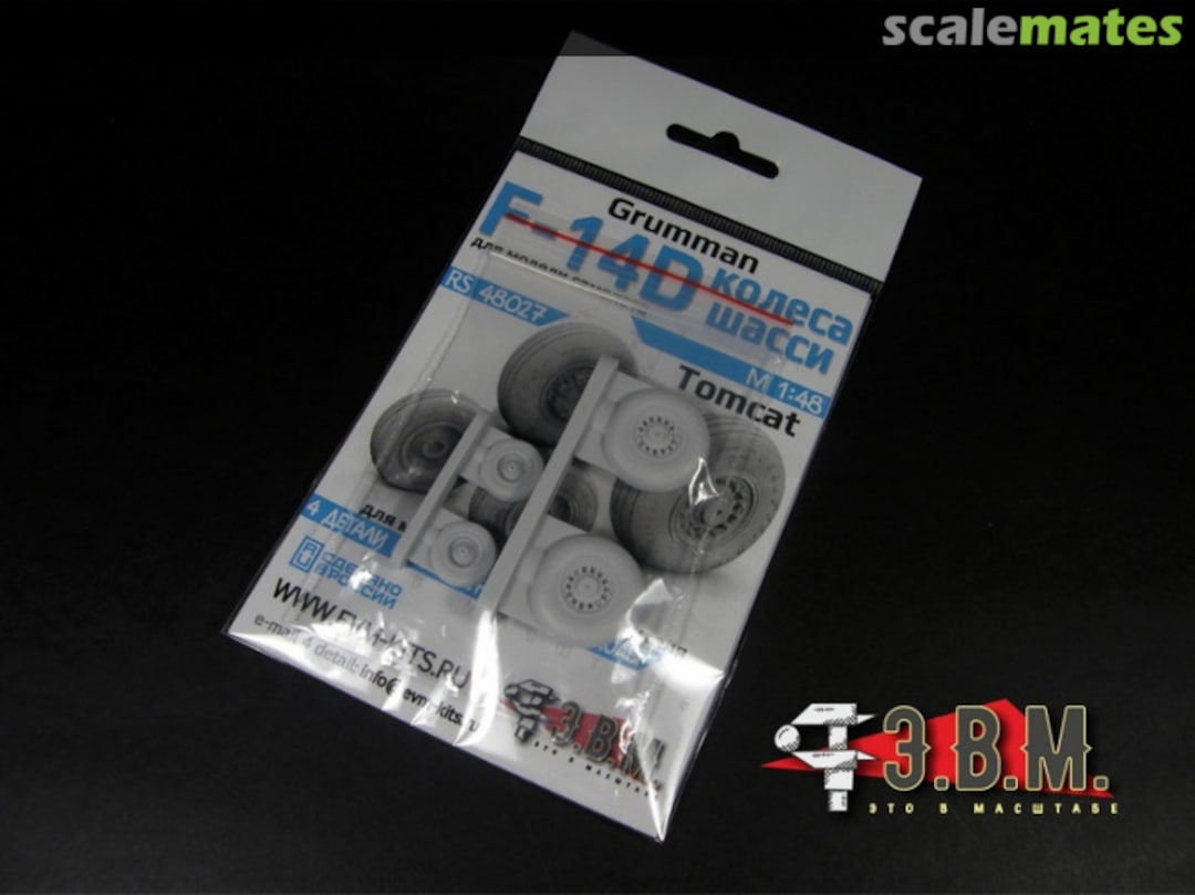 Boxart F-14D wheels RS 48027 E.V.M.