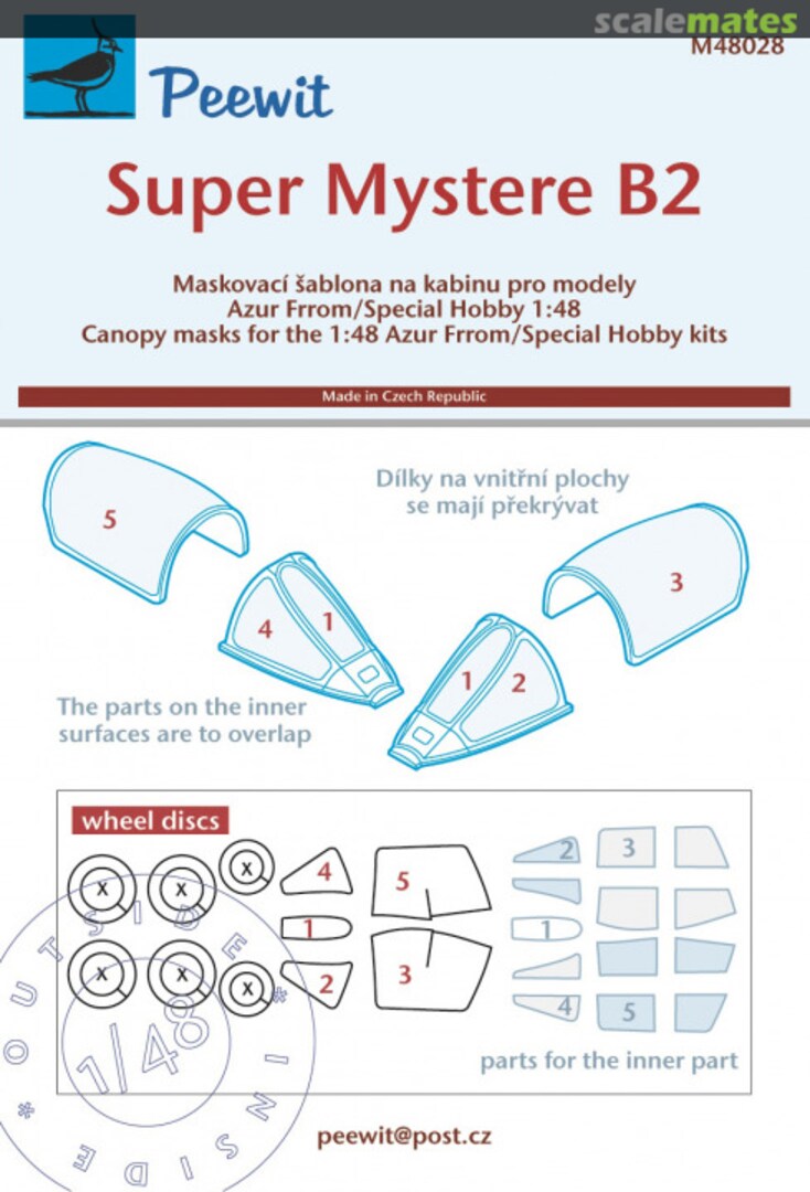 Boxart Super Mystere B2 - inside and outside masks M48028 Peewit