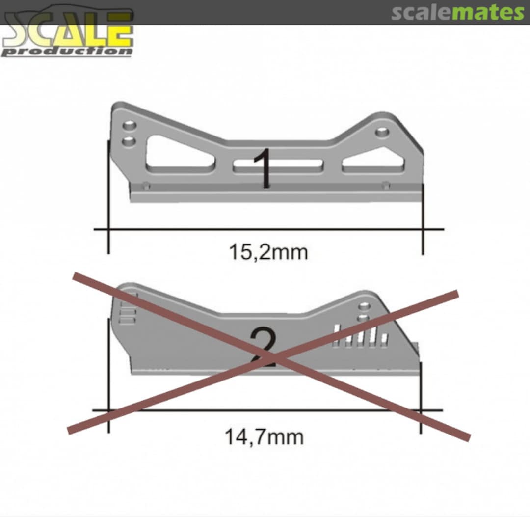 Boxart Side mount seat brackets SP24302-1 Scale Production