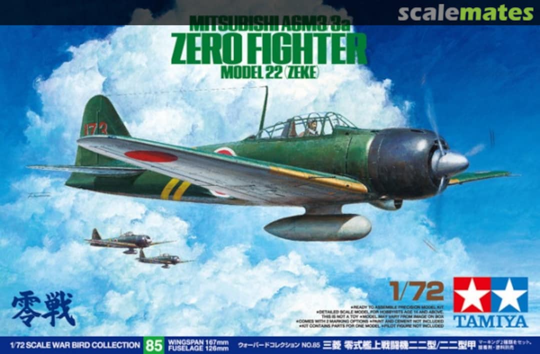 Boxart Mitsubishi A6M3/3a Zero Fighter Model 22 (Zeke) 60785 Tamiya