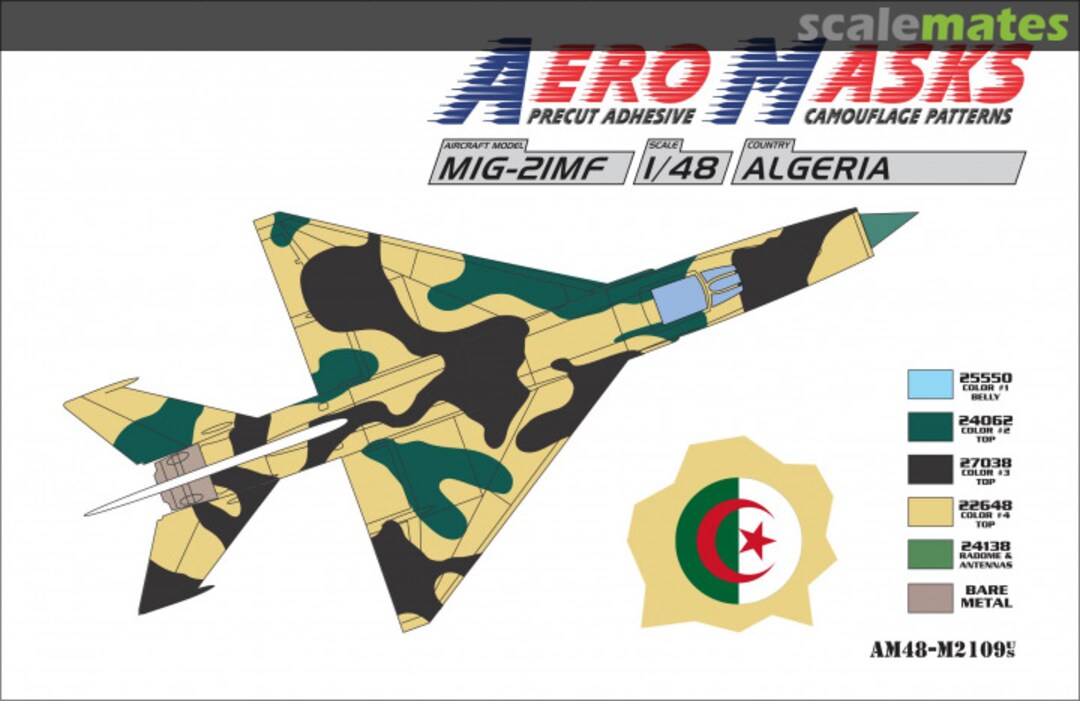 Boxart MiG-21MF Algeria AM48-M2109 AeroMasks