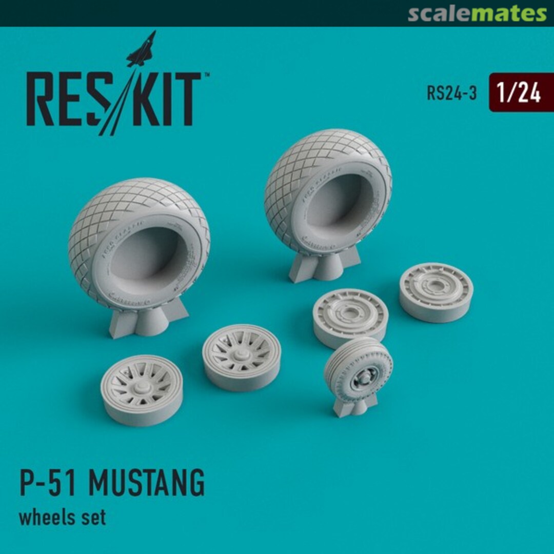 Boxart North American P-51 Mustang wheels set RS24-0003 ResKit