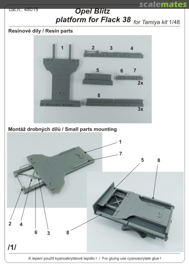 Boxart Opel Blitz platform for FlaK38 48015 MP Originals Masters Models