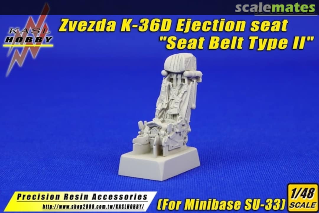 Boxart Zvezda K-36D Ejection seat "Seat Belt Type II" K48132 Kasl Hobby