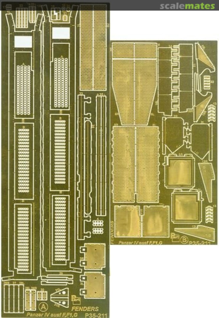 Boxart Panzer IV Ausf. F,F1,G fenders P35-211 Part