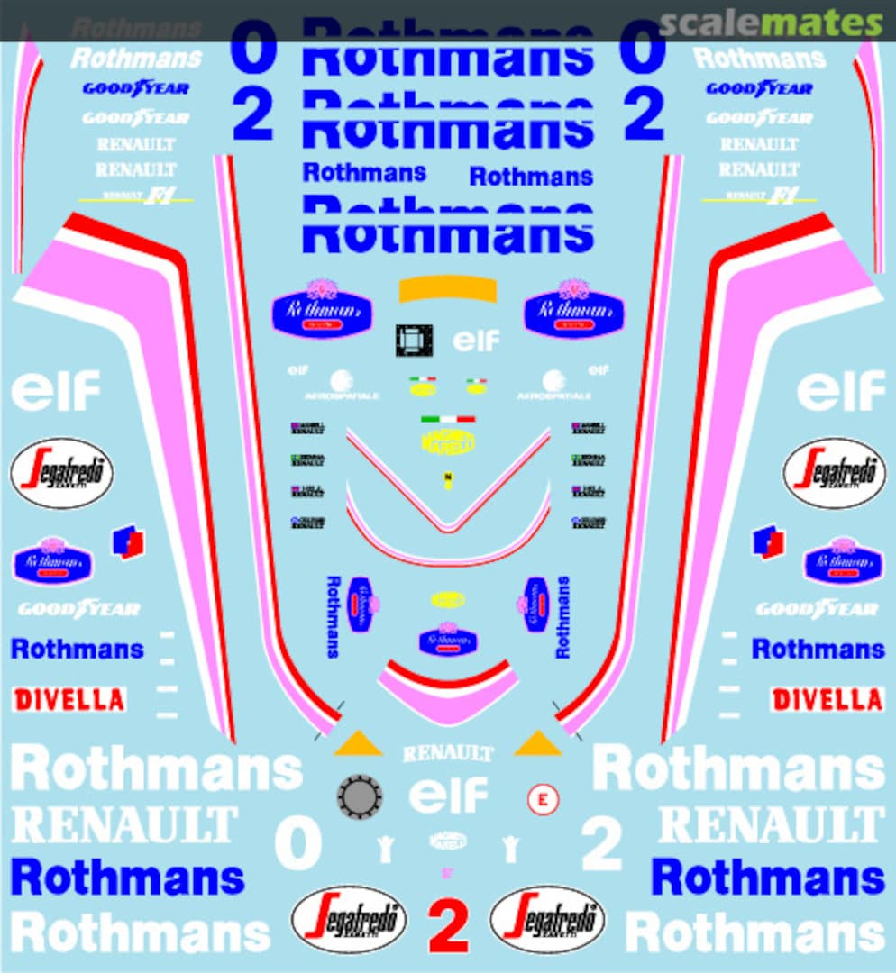 Boxart Williams FW16/FW16B Full Decal MC-D1124 Museum Collection 