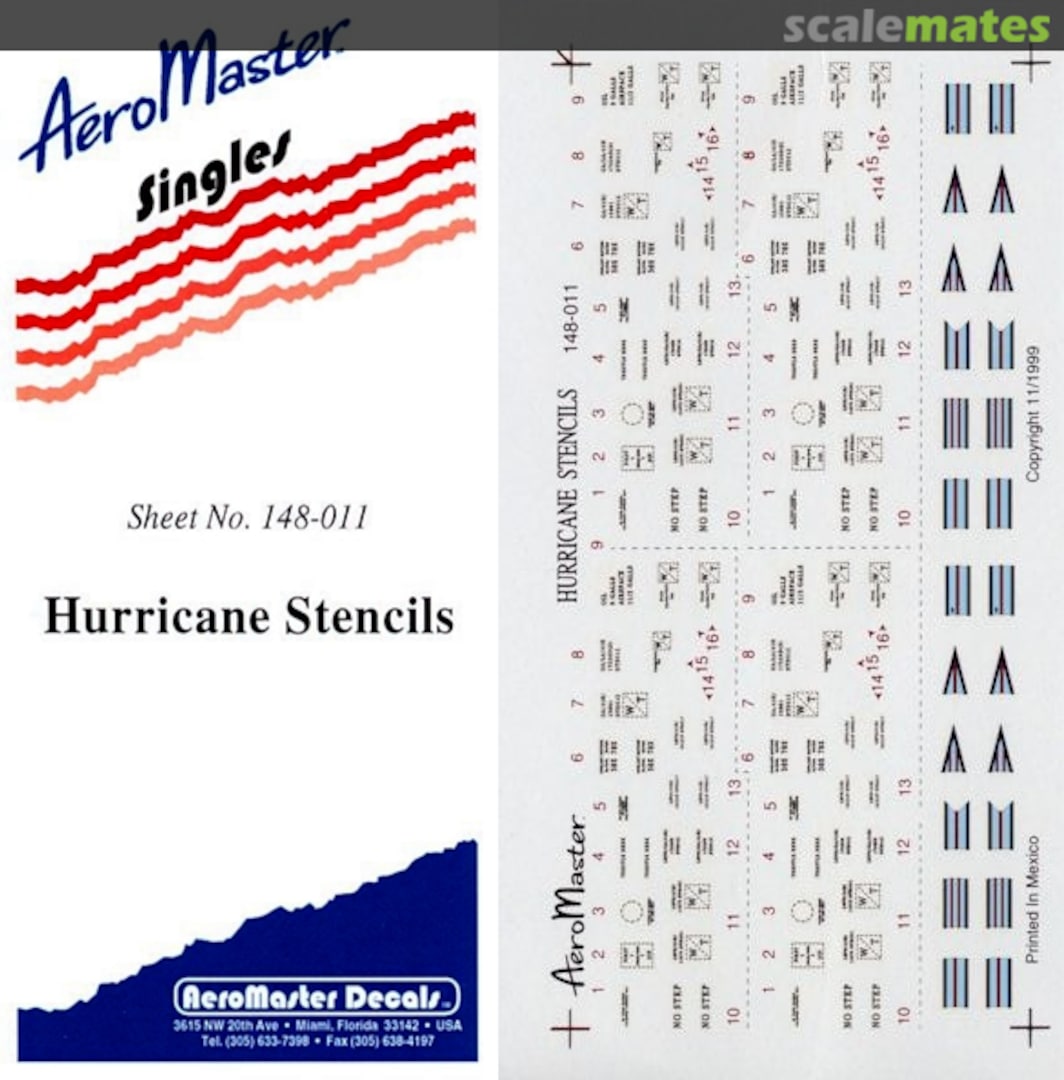 Boxart Hurricane Stencils 148-011 AeroMaster