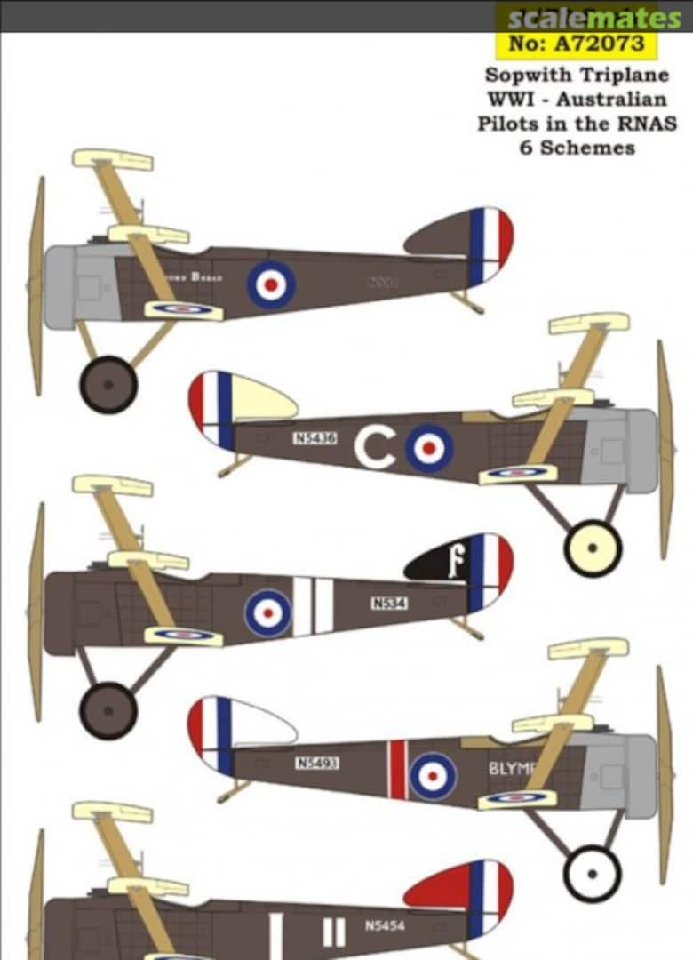 Boxart Sopwith Triplane - RNAS WWI Decals 72073 Aussie Decals