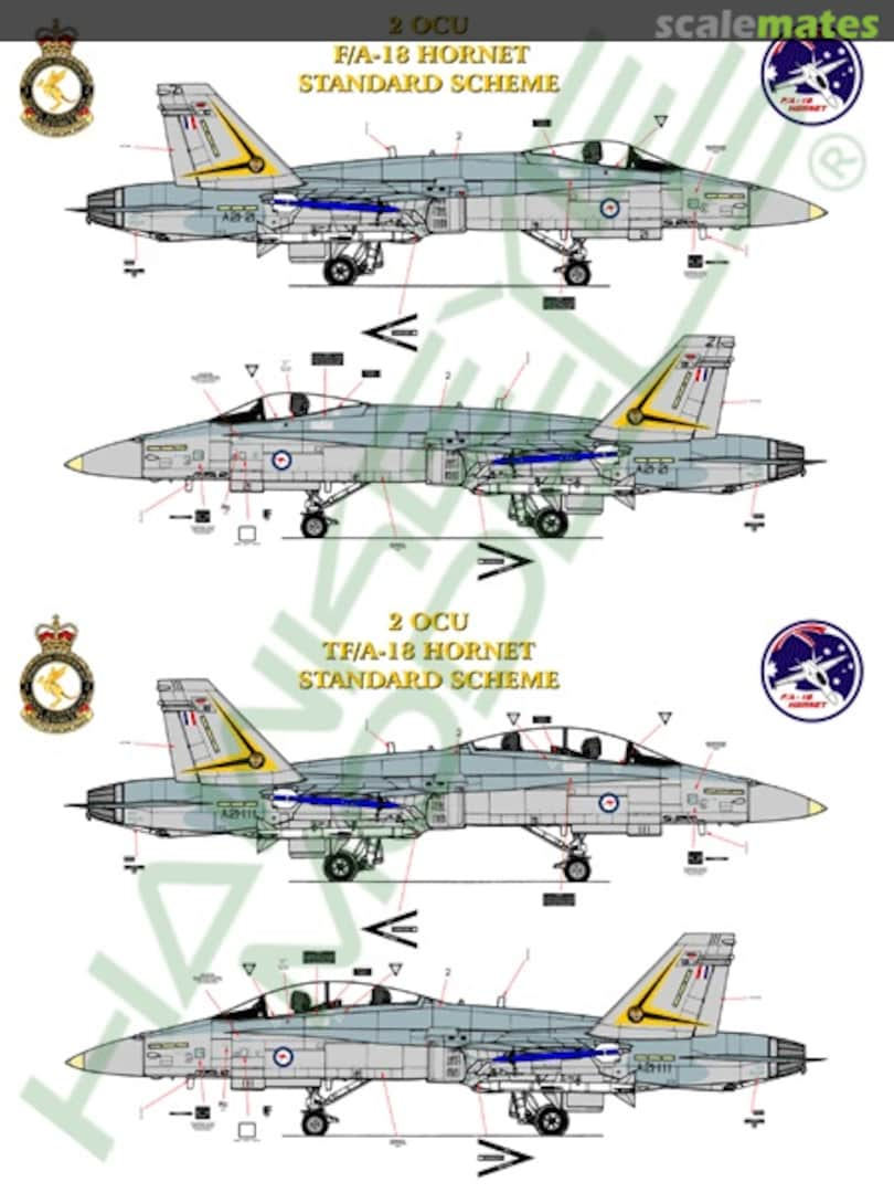 Boxart RAAF F/A-18, 2 OCU Standard Scheme AAF-002 Hawkeye Models