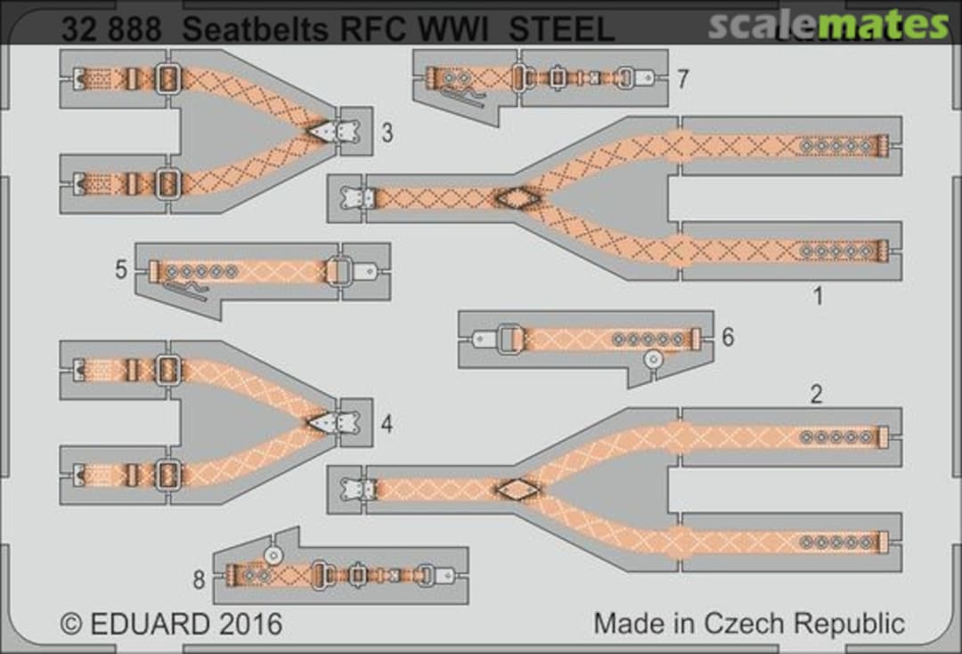 Boxart Seatbelts RFC WWI Steel 32888 Eduard