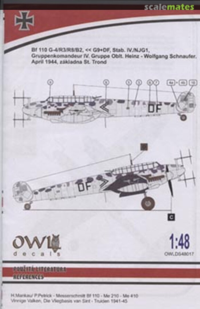 Boxart BF 110G-4/R3/R8/B2 D48017 OWL