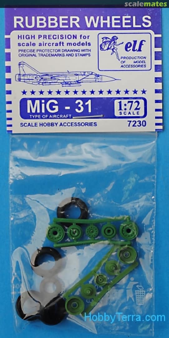 Boxart Rubber wheels 1/72 for MiG-31 7230 Elf Production of Model Accessories