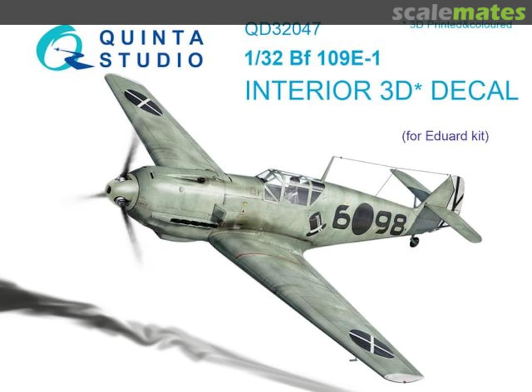 Boxart Bf 109E-1 interior 3D decals QD32047 Quinta Studio