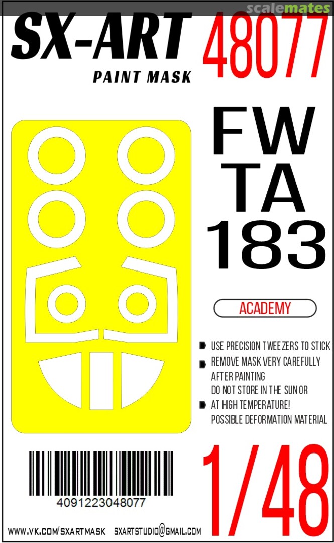 Boxart FW Ta 183 masks 48077 SX-Art