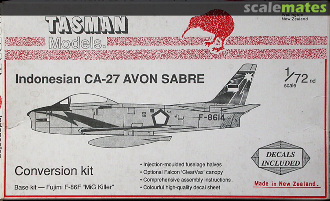 Boxart CA-27 AVON SABRE  Tasman Model Products