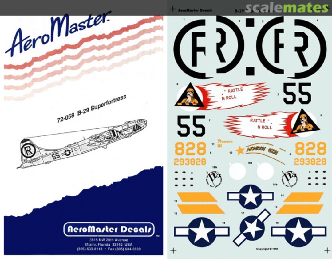 Boxart B-29 Superfortress 72-058 AeroMaster