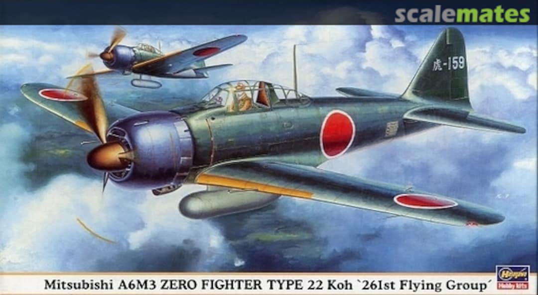 Boxart Mitsubishi A6M3 Zero Fighter Type 22 Koh `261st Flying Group´ 09495 Hasegawa