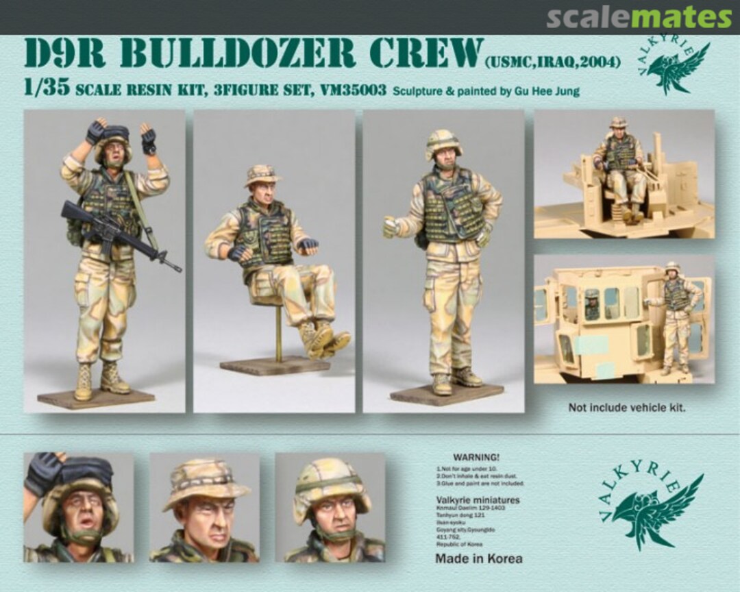 Boxart D9R Bulldozer Crew VM35003 Valkyrie Miniature