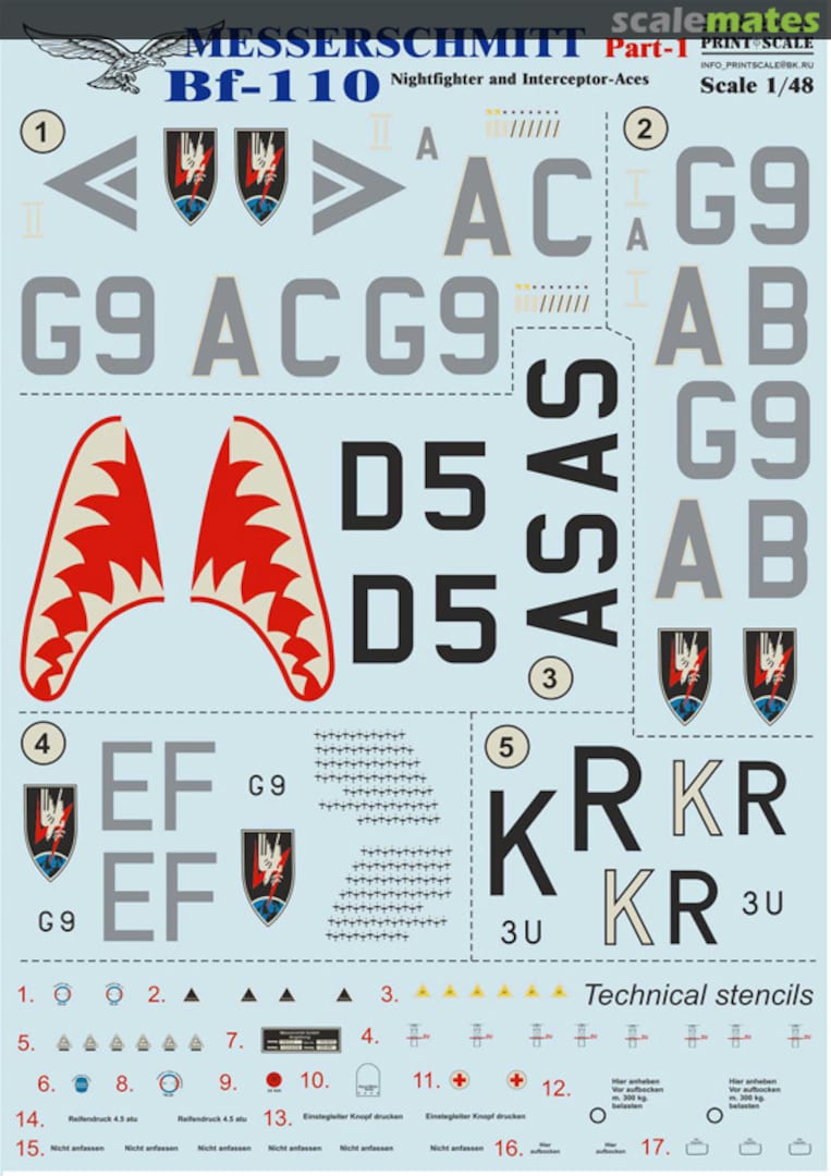 Boxart Messerschmitt Bf-110 Part 1 48-105 Print Scale