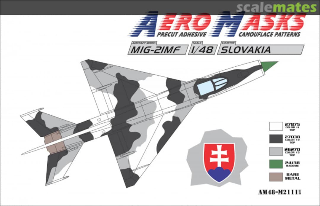 Boxart MiG-21MF Slovakia AM48-M2111 AeroMasks