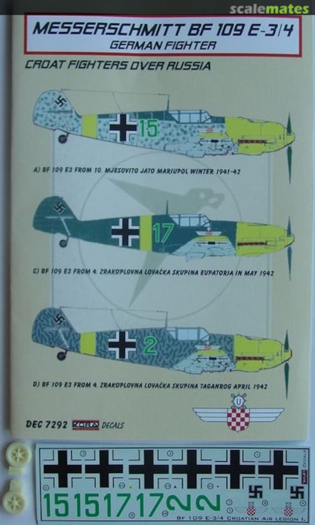 Boxart Messerschmitt Bf 109 E-3/4 DEC7292 Kora Models