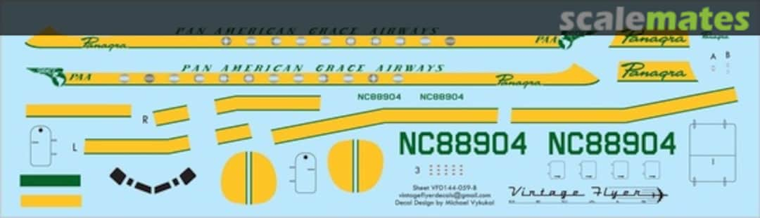 Boxart DC-4 Panagra VFD072-059 Vintage Flyer Decals