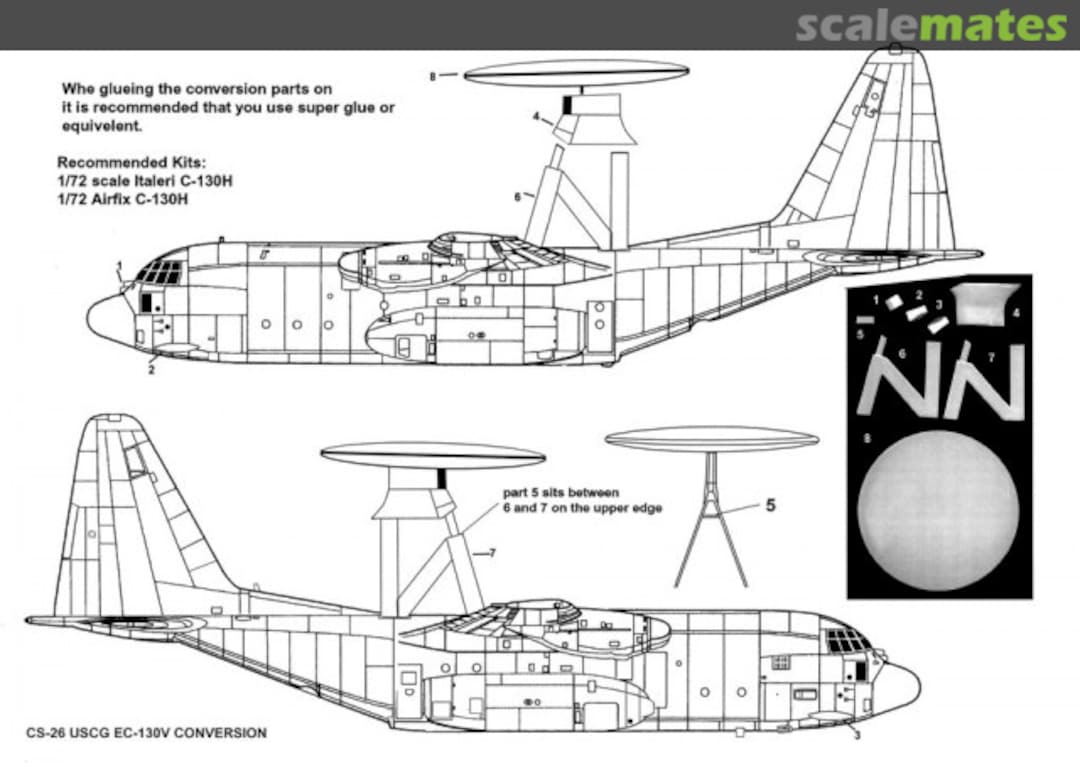 Boxart USCG EC-130V Conversion CS-26 Hawkeye Models