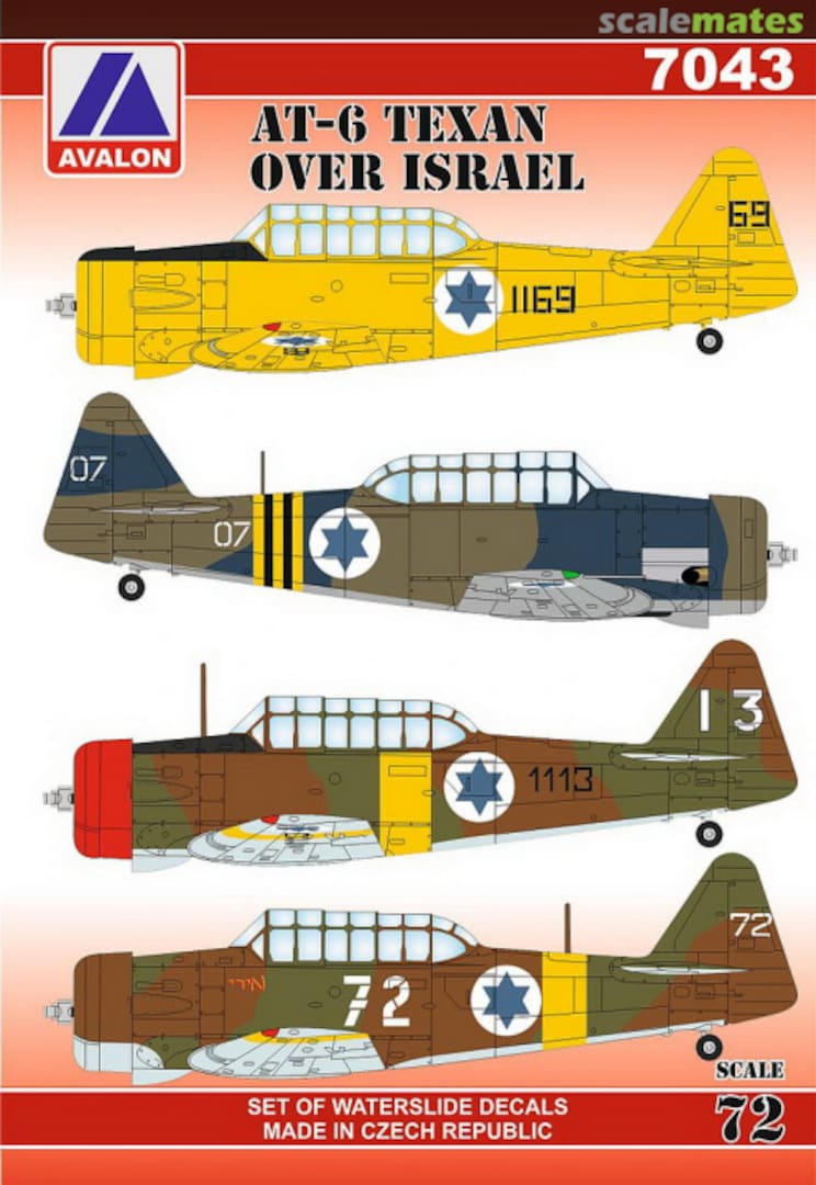 Boxart AT-6 Texan Over Israel 7043 Avalon Decals