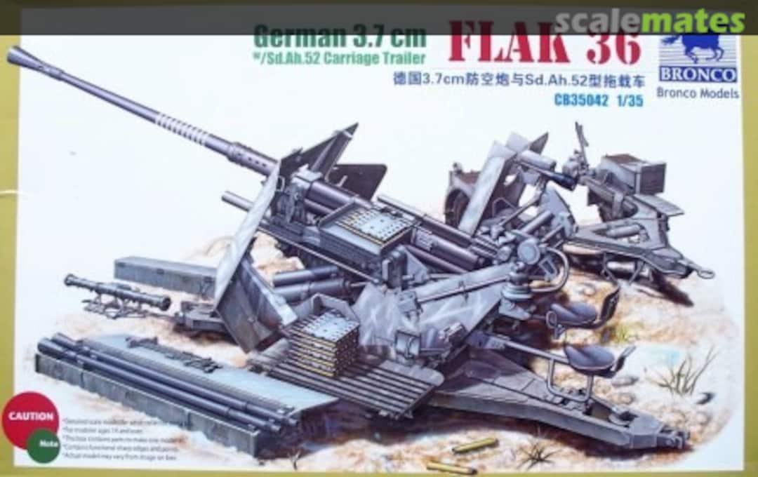 Boxart 3.7cm Flak 36 CB35042 Bronco