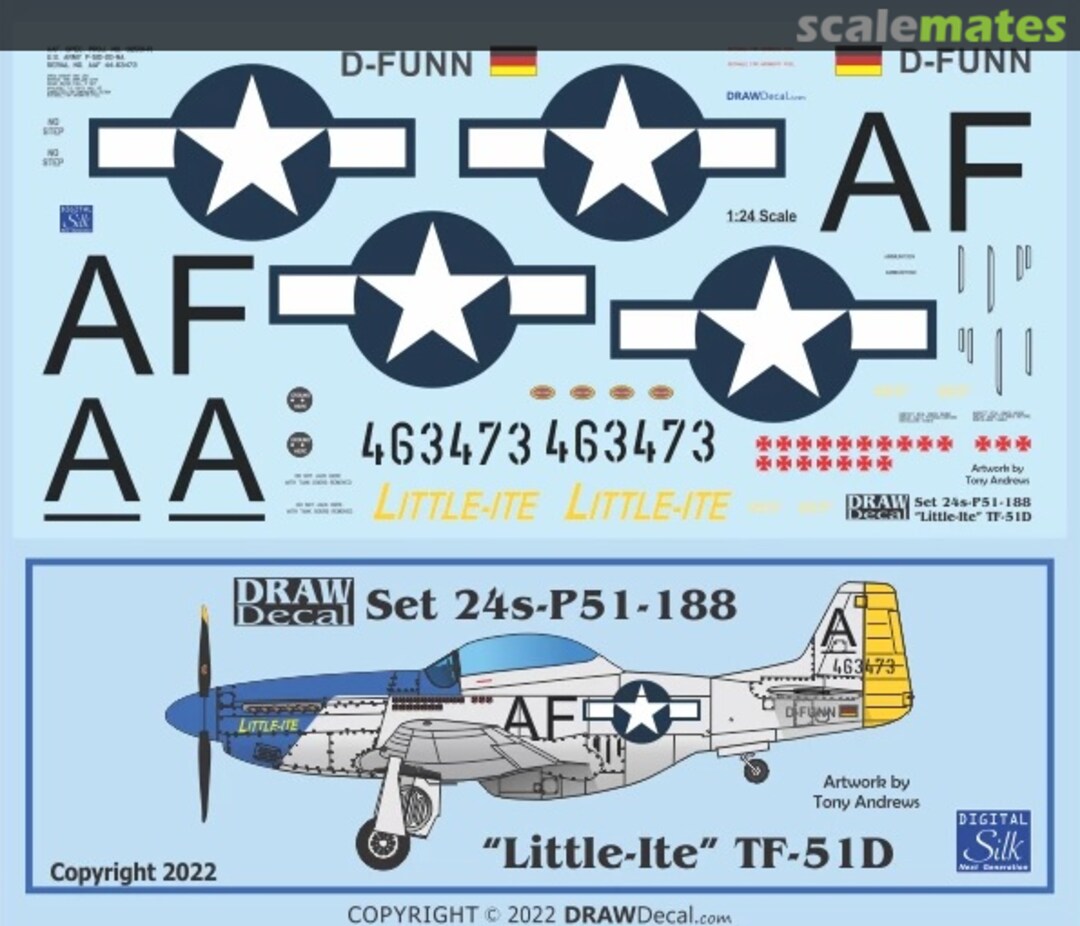 Boxart “Little-Ite” TF-51D 24-P51-188 Draw Decal