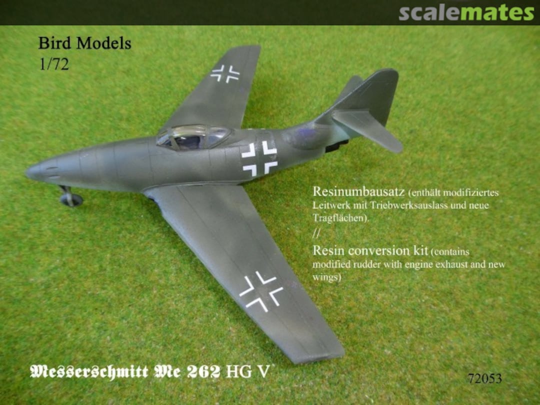 Boxart Messerschmitt Me 262 HG V 72053 Bird Models