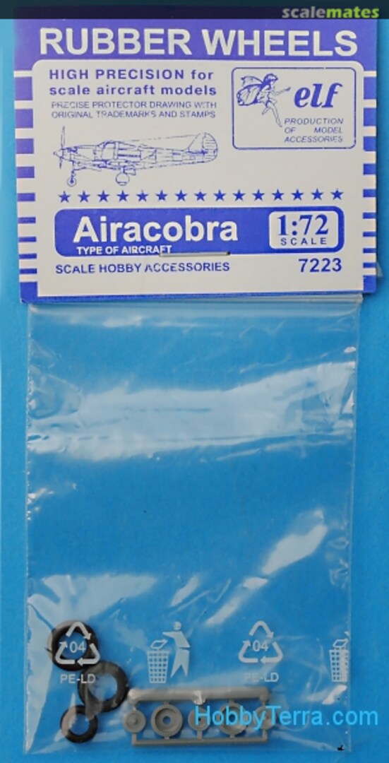 Boxart Rubber wheels for P-39 Airacobra 7223 Elf Production of Model Accessories