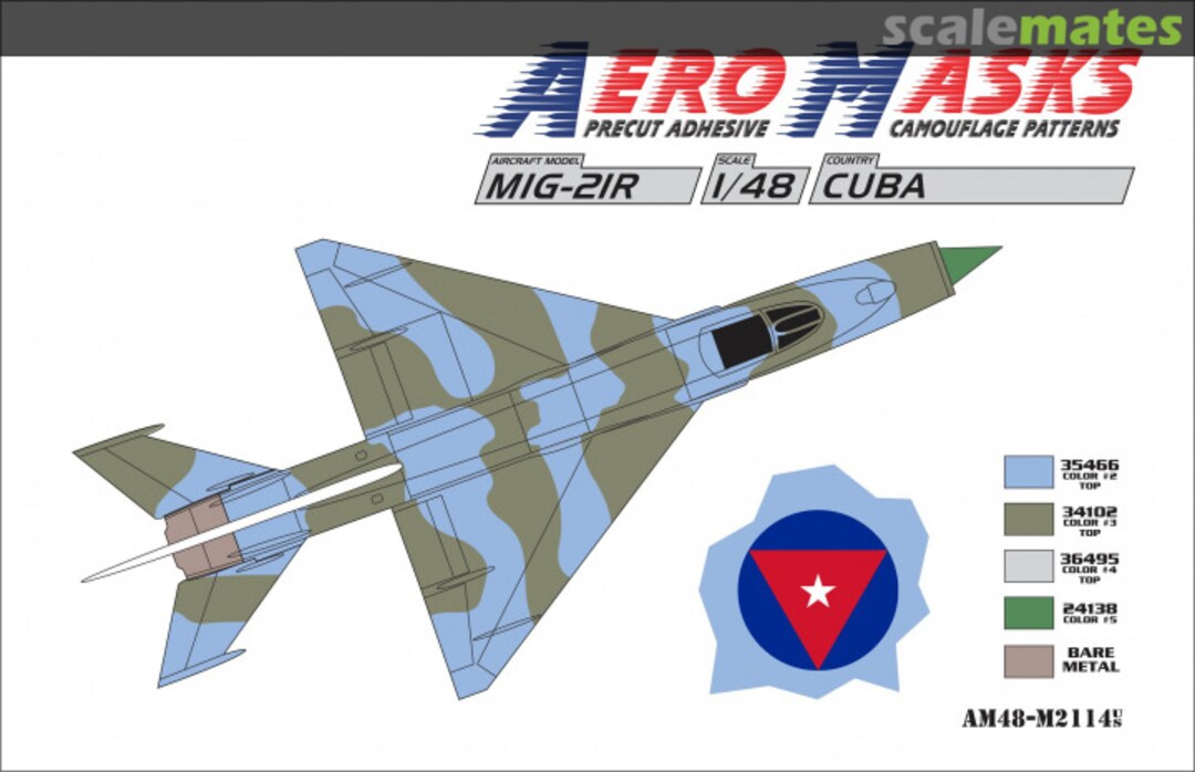 Boxart MiG-21R Cuba AM48-M2114 AeroMasks