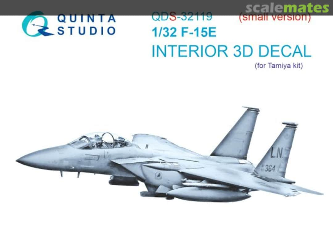 Boxart F-15E interior 3D decals (small version) QDS-32119 Quinta Studio