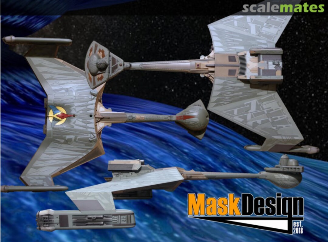 Boxart Klingon K'T'inga Masking Kit and Paint Guide KIT15 MaskDesign