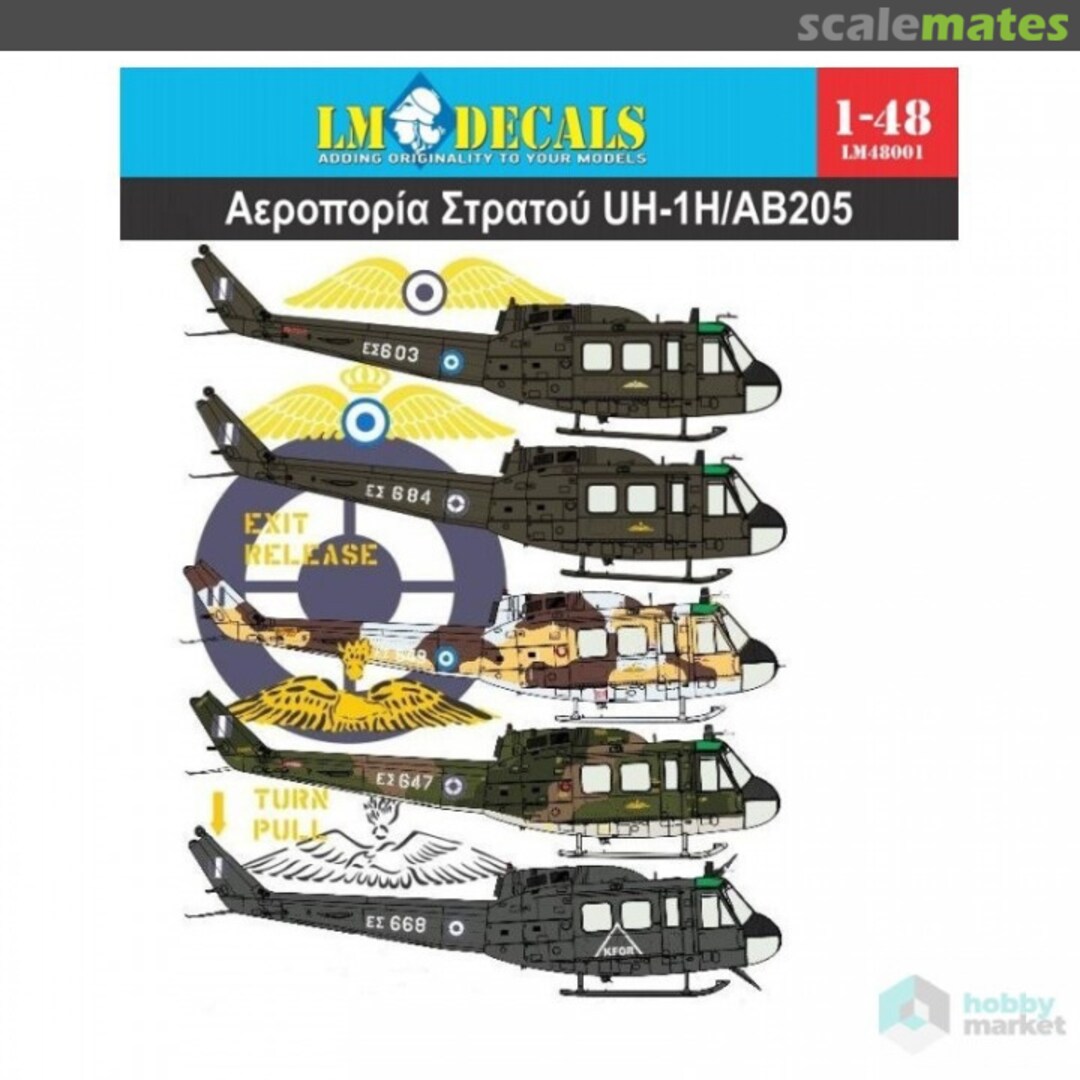 Boxart UH-1H/AB205 LM 48001 LM Decals