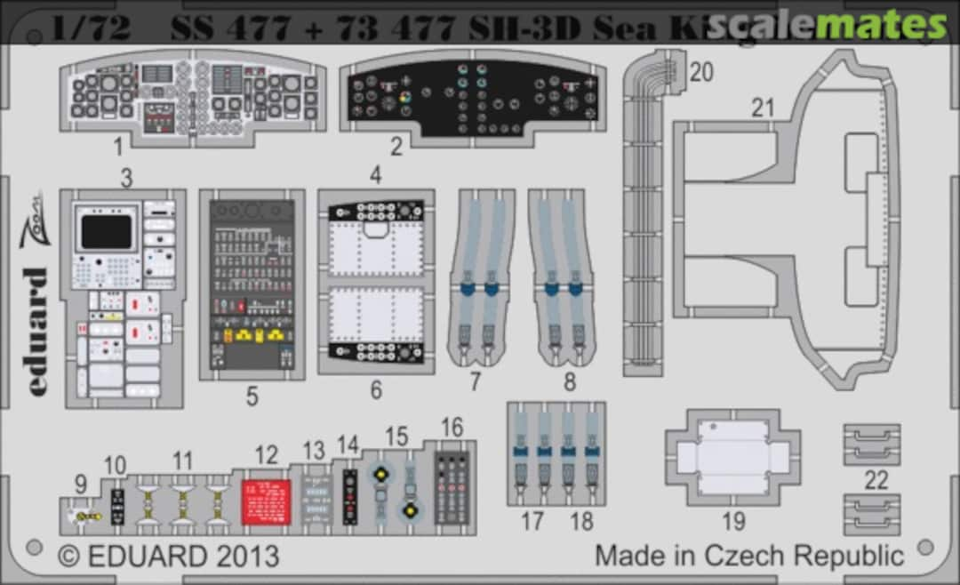 Boxart SH-3D Sea King interior S. A. - Cyber Hobby - SS477 Eduard