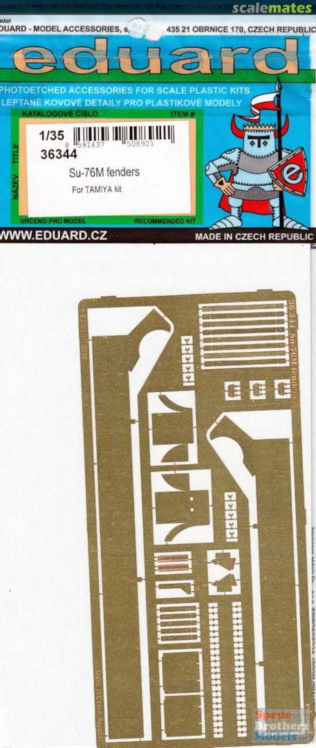 Boxart Su-76M fenders TAMIYA 35348 36344 Eduard