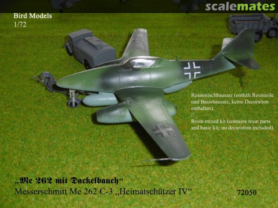 Boxart Messerschmitt Me 262 C-3 "Heimatschützer IV" 72050 Bird Models