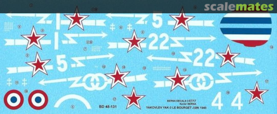 Boxart Yakovlev Yak-3 BD 48-131 Berna Decals