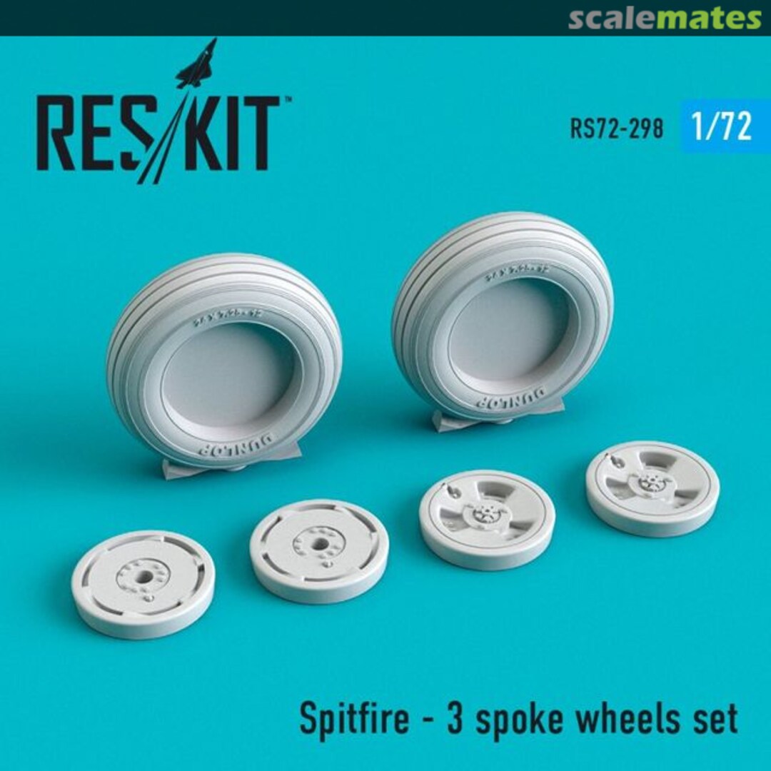 Boxart Supermarine Spitfire - 3-spoke wheels set RS72-0298 ResKit