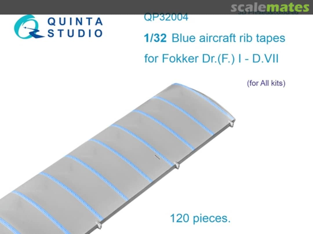 Boxart Blue Aircraft Rib Tapes for Fokker Dr. (F.)I-D.VII QP32004 Quinta Studio