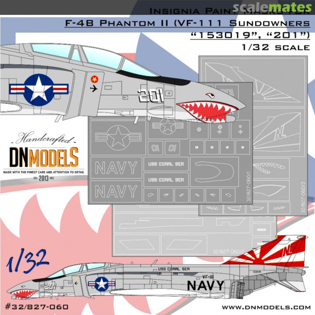 Boxart Sundowners F-4B Phantom II VF-111 Insignia Paint Masks Set  DN Models