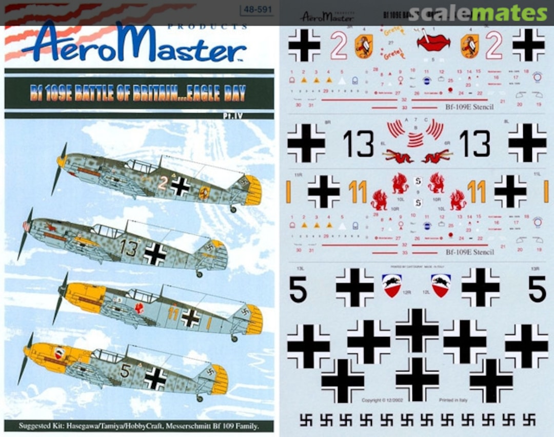 Boxart Bf 109E Battle of Britain...Eagle Day Pt. IV 48-591 AeroMaster