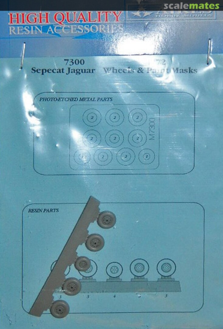 Boxart Sepecat Jaguar wheels & paint masks 7300 Aires