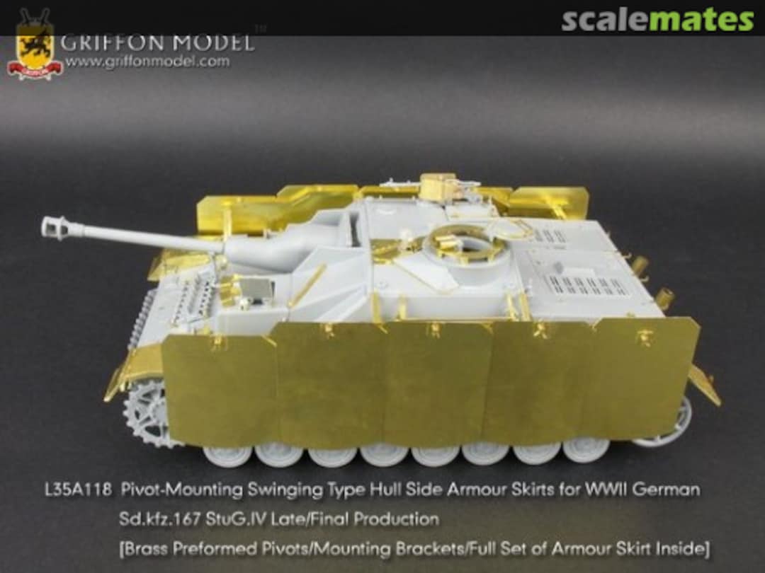 Boxart StuG.IV Late/Final Pivot-Mounting Swinging Type Hull Side Armour Skirts L35A118 Griffon Model