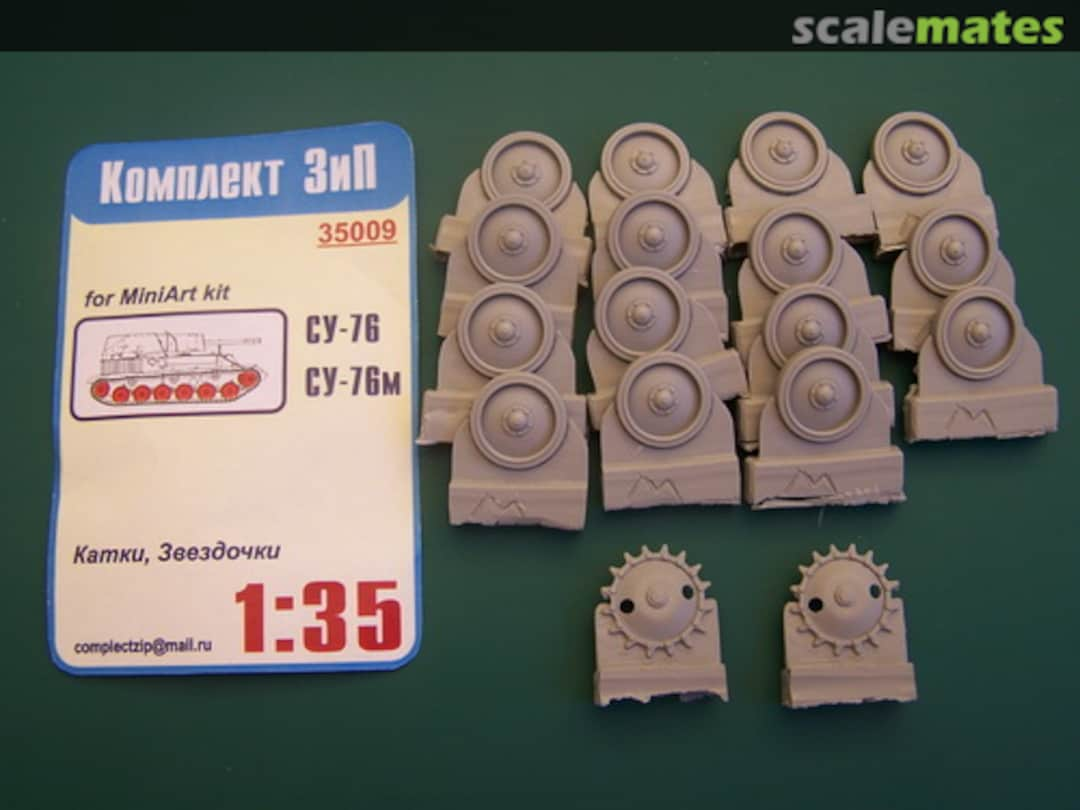 Boxart Rollers, sprockets T-70M, Su-76M 35009 Komplekt Zip