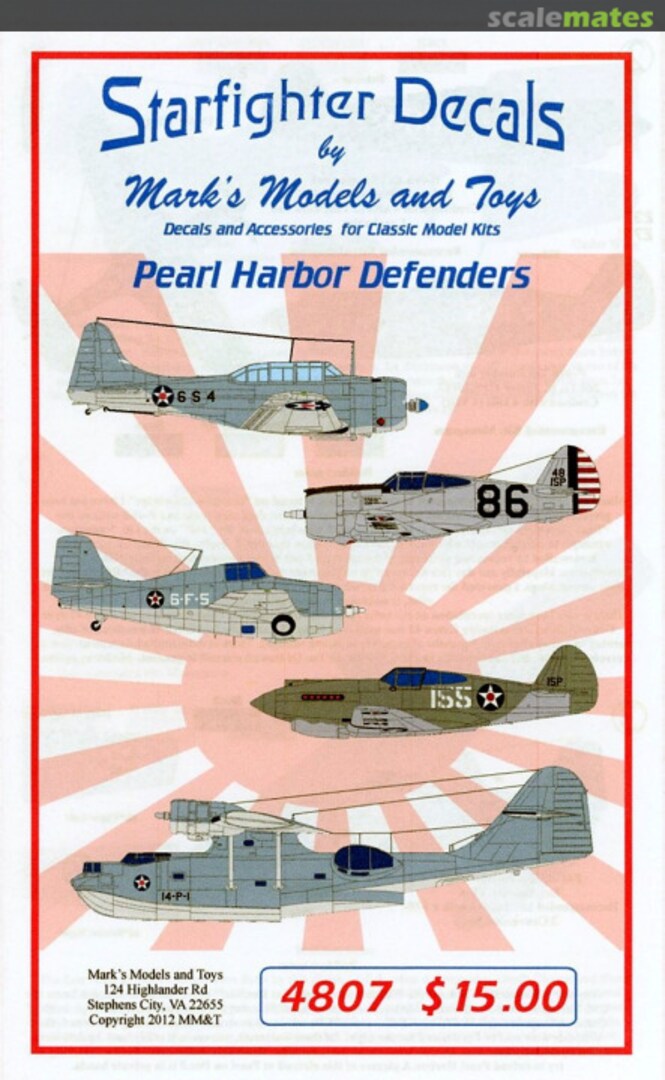 Boxart Pearl Harbor Defenders 4807 Starfighter Decals